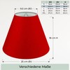 Wogati® Lampshade, Various Sizes and Colours, Colour: Red / Size: