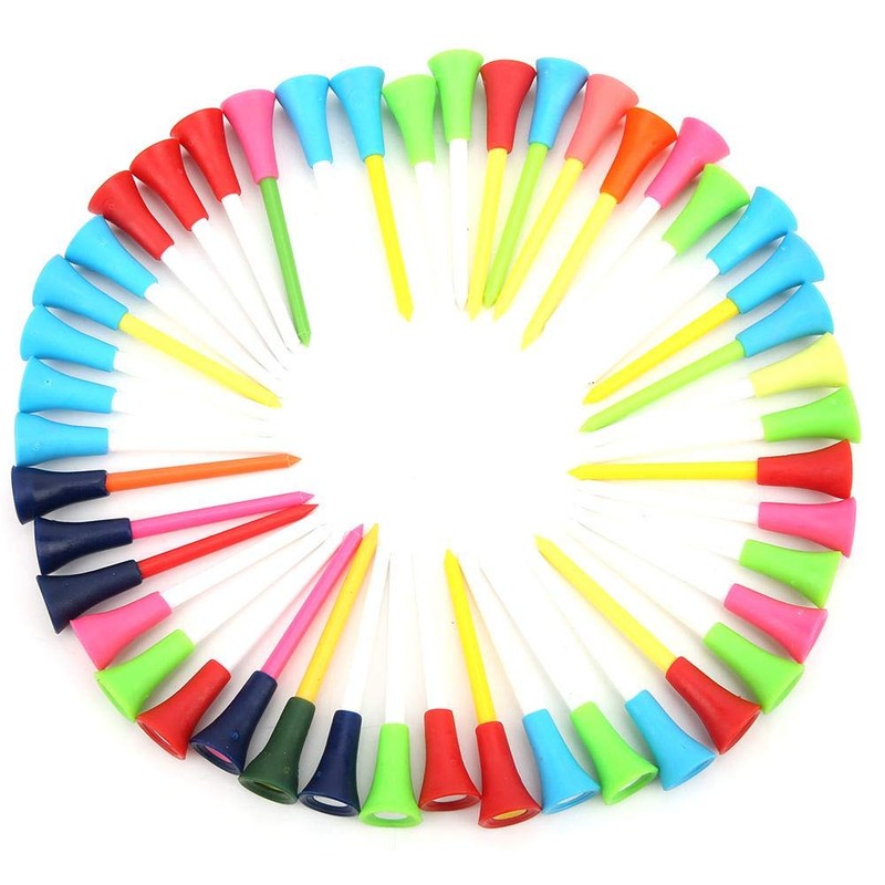 Alomejor tee 50PCS 83mm Plastic tee de Durable Ligero Portetil