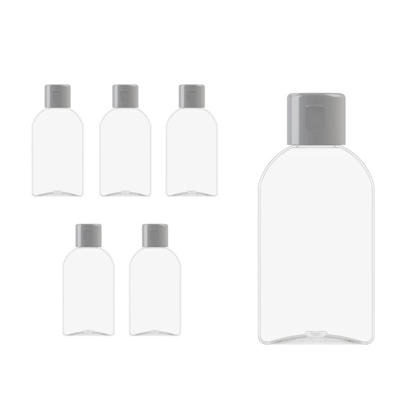Gepack Pack of 8 50ml Reusable Plastic Travel Bottles |