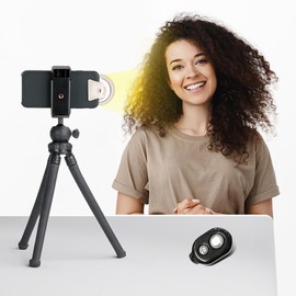 Mobile Photography Octopus Tripod Kit - Capture Unforgettable Moments with Height, Lighting, and Remote Control, Perfect for Selfies/Video Recording/Vlogging/Live Streaming