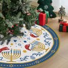 EKOREST Hanukkah Christmas Tree Skirt 36 Inches, Candlestick with Hat