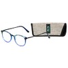 Tri Focus 2307 Round Reading Glasses, Blue Demi, 1.25