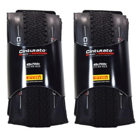 Pirelli Cinturato Gravel H 45-622 (700 x 45c) Gravel Bike Tire Designed for Compact Terrain - SpeedGRIP Compound for Superior Grip in All Weather - High Puncture Protection (2 Tires)