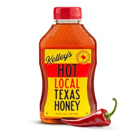 Kelley's Hot Honey, 24 Oz – 100% Unfiltered Raw Honey Infused with Chili Pepper – Rich Flavor for BBQ, Fried Chicken, Pizza, Charcuterie Board, Cornbread