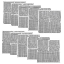 Pine & Linen 10pcs 2 * 4inch and 2 * 2inch Self-Adhesive Window Screen Repair Patch, Strong Adhesive Patches Fiberglass Mesh Tape, Quick Repair Drywall Tools for Window and Door Screens/Walls