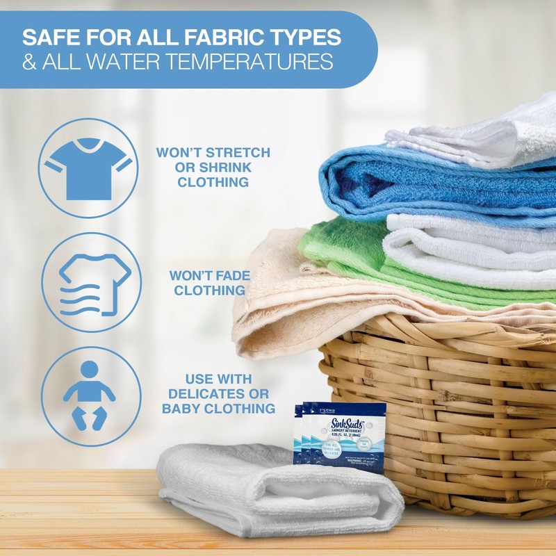 SinkSuds Laundry Detergent, Travel Size Liquid Soap, TSA Compliant, Safe