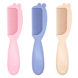Set of 3 Hair Detangling Comb Set for Teasing and Parting, Hair Care Handgrip Comb for Curly, Wet, Long Hair, Compact and Durable Styling Comb for On-the-Go Styling