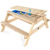 Plum Surfside Wooden Sand and Water Picnic Table - Sensory
