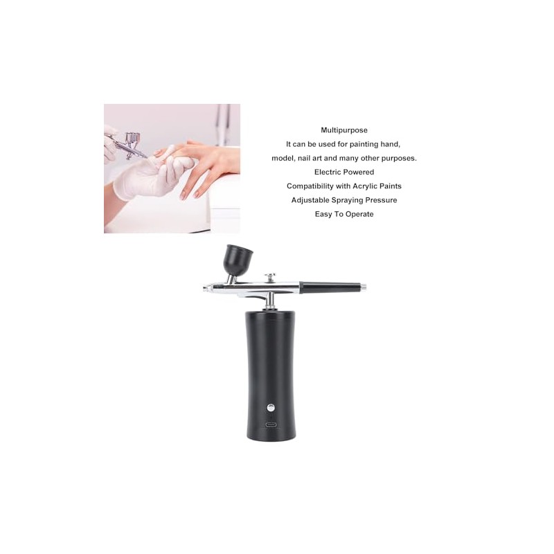 Kit de Aerógrafo Eléctrico de 30PSI, Aerógrafo de Maquillaje Inalámbrico