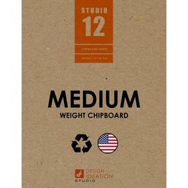 STUDIO 12 Chipboard Sheets. Medium Weight. Natural Kraft Brown. Great for Model Building, Scrap Booking, Creative Projects and Protecting Valuable Photos and documents. (8 Sheets) (9" x 12")