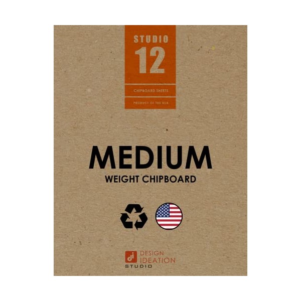 STUDIO 12 Chipboard Sheets. Medium Weight. Natural Kraft Brown. Great