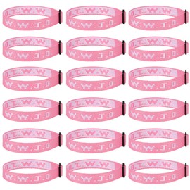 18PCS WWJD Christian Bracelet Pack for Women Men, Jesus Gifts Wristbands, WWJD Bracelets - What Would Jesus Do Bracelet, 18 Pink