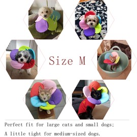 DELIFUR Dog Cone Collar Pet E-Collar Elizabethan Collars Recovery Pet Cone for Cats and Small Dogs Breathable Soft Edge and Easy to Clean(M)