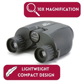 Whitby Gear 10x 25mm Compact Binoculars, Hiking and Wildlife Watching High-Definition Optics, Lightweight and Portable Design - Birdwatching, Travel, Events - Your Adventure Companion for the Outdoors