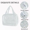 TotePrint Orang Daisy Pattern PVC Washing Cosmetic Bag Portable for