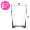 LAV Highball Glasses 6-Piece, Clear Drinking Cups 17.6 Ounce, Bodega
