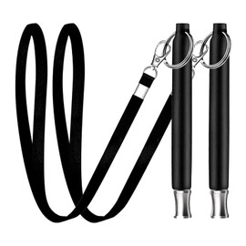 ICOUVA Dog Whistle [2 Pack], Professional Ultrasonic Dog Training Whistle With Lanyard Neck Strap Training Assistant for Recall and Barking Control