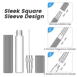 YAFIYGI 6 Pcs Cologne Travel Bottle Refillable 12ml with Perfume Refill Tool Perfume Travel Refillable Atomizer Small Empty Spray Bottles Travel Size Perfume Atomizer for Women Men Mini Spray Bottle