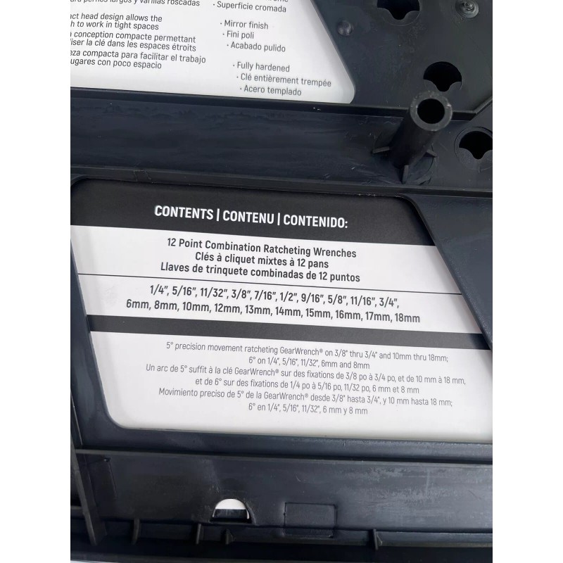 GearWrench Ratcheting Combination Wrench Set, 20-Pc., SAE and Metric, 35720-06