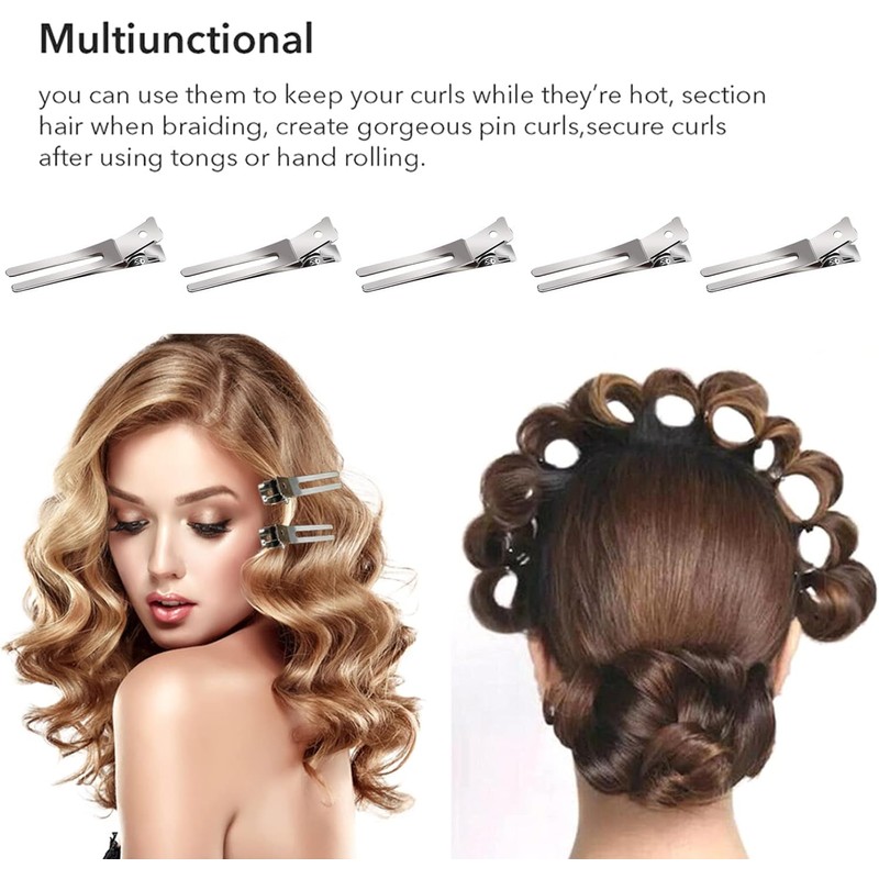 50 Stück Locken-Klammern,DIY Styling Clips für Friseursalon
