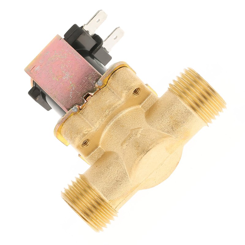 Brass Electric Solenoid Valve, 12V, 1/2 Inch, Water Control, Wear-Resistant,