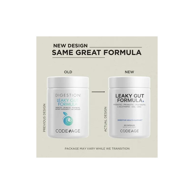 Codeage Leaky Gut Supplement Con L-glutamina