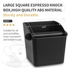 IAOSEN Large Square Knock Box High Sidewall Design Espresso Knock