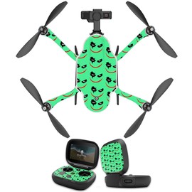 MightySkins Skin Compatible with GoPro Karma Drone Headphones wrap Cover Sticker Skins Why So Serious