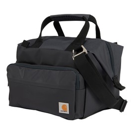 Carhartt Thick Foam Fully Insulated Cold Front Coolers, Durable Water Resistant Material W/Front Zippered Pocket, Lunch Cooler, Bluestone