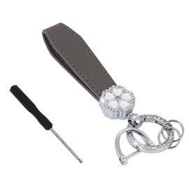 Tonecraft Cherry Blossom Key Chain, Simple, Orthodox, Bag Charm, Popular, Stylish, Cute, Glitter, Silver, gray