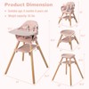 KOTEK Baby High Chair, 6 in 1 Convertible Wooden Highchair