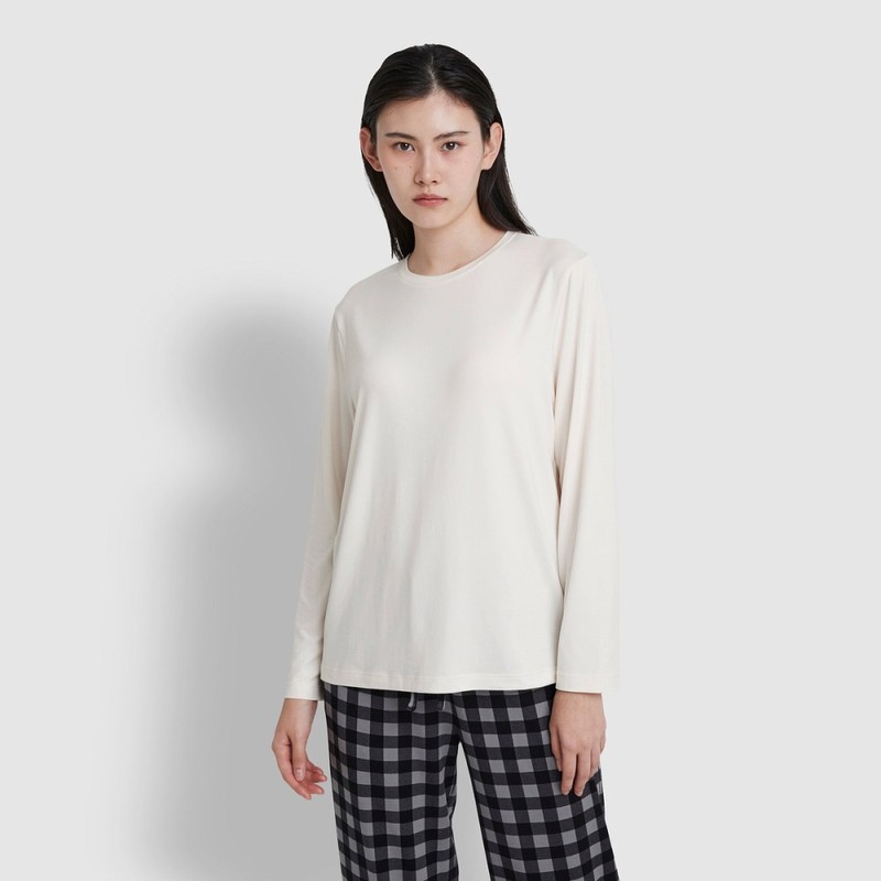 JAJU [JAJU/자주] 여 피치스킨 라운지 세트_아이보리 [JAJU] Women's Peach Skin