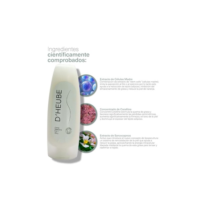 Crema Modeladora Heube Reductor Grasa Modela Reafirma Cuida Repara 250