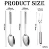 Serving Spoons Large, Stainless Steel Kitchen Utensils Set, 3-Piece Cooking