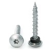 Low Profile Mechanical Galvanized Roofing Screws - #10 x 1"
