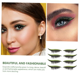 Healeved 8pairs Glitter Eyelash Stickers Eye Makeup Decals for Unique Beauty Looks Reusable and Easy Application for Parties and Daily Use