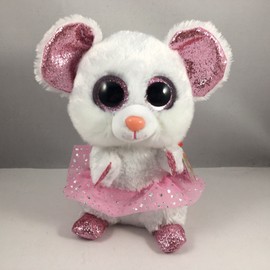 Ty NEW 2021 TY Beanie Boos NINA the Mouse Stuffed Animal Toy Plush (6 Inches) MWMTs
