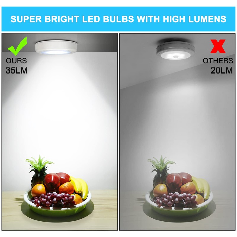 Mlambert 4 Pack Motion Sensor LED Night Light, Cordless Battery-Powered