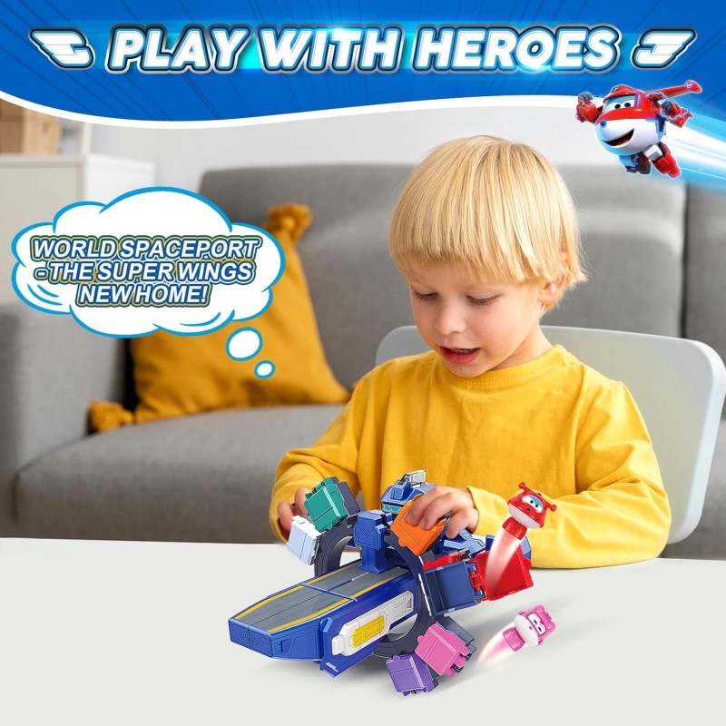 Super Wings 3 in 1 Mode Rescue Bots 10" World