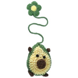 Gabrella Car Rear View Mirror Hanging Accessories, Cute Car Accessories, Rear View Mirror Decoration Pendant Avocado Hand Knitted Pendant for Women, Crochet Ornament