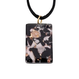 Handmade Murano Glass Pendant, Murano Glass Jewellery from Venice Italy, Millefiori Flowers on Gold Leaf, 3cm x 2cm (Camilla)