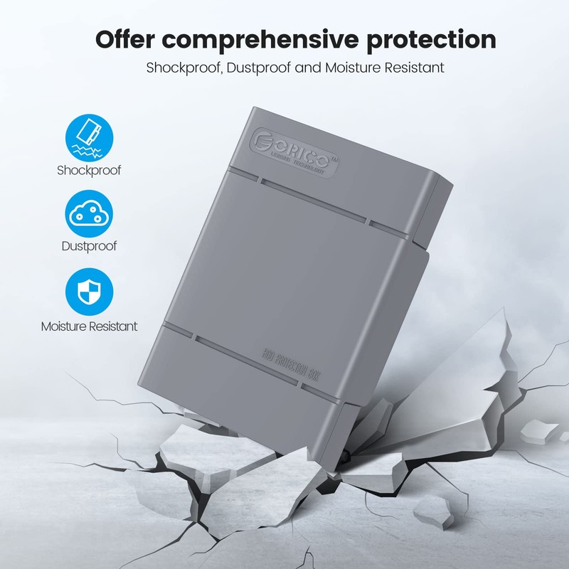 ORICO 5-Pack Hard Drive Carrying Case Protective Box for 3.5/2.5