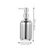 Zerodeko 2pcs Silver Pump Soap Dispenser Refillable Shampoo and Shower
