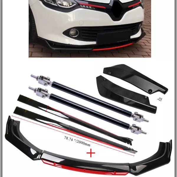 Unbranded For Renault Clio MK2 Front Bumper Lip Spoiler Body