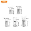 sourcing map 100Pcs Rivet Nuts, #6-32, #8-32, #10-24, #10-32, 1/4"-20