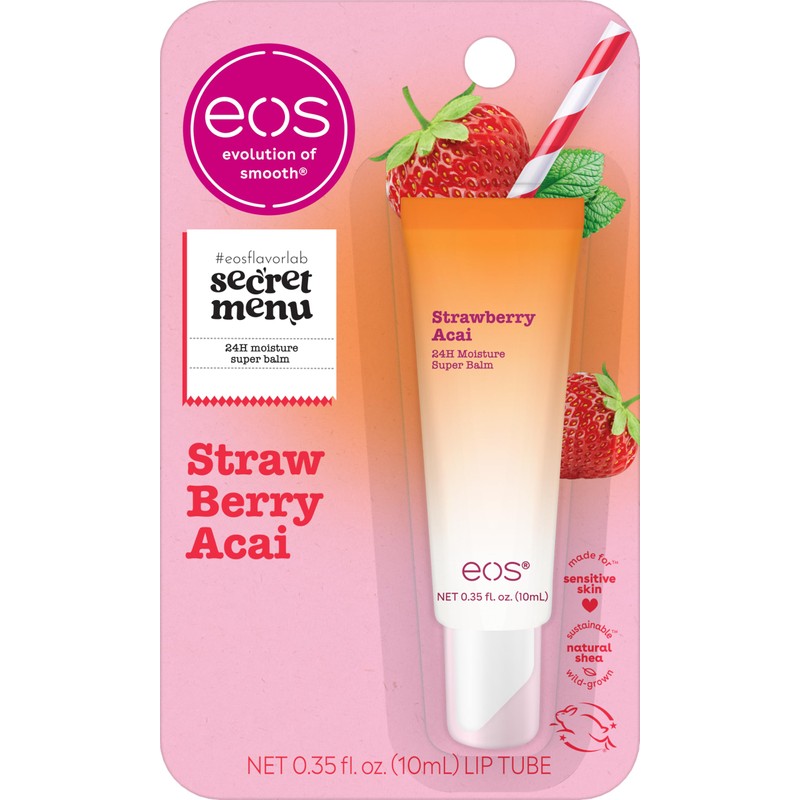 eos 24H Moisture Super Balm - Strawberry Acai, Lip mask,