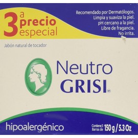 Neutro Jabón Tripack, 150 gr, blanco