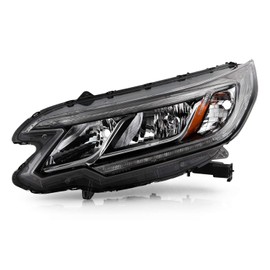 AKKON - Fits 2015-2016 Honda CR-V EX/EX-L/SE [Tube Bar] Chrome Headlight Headlamp Driver Left Side w/LED DRL Model