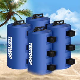 TENTONUP Canopy Water Weight Bags, 88 LBS Heavy Duty Canopy Weights Set of 4, Tent & Gazebo Leg Weights for Pop Up Canopy, Carport, Blue