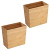 iDesign Small Rectangular Bathroom Trash Can - Set of 2